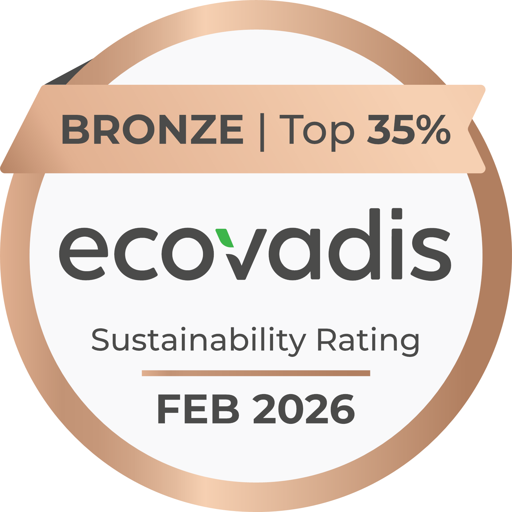 EcoVadis Bronze Medal