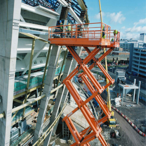 Diesel Scissor Lift on site