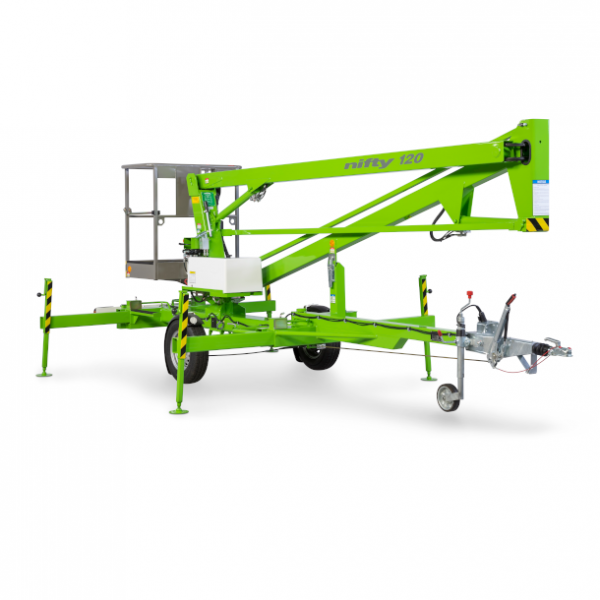 Niftylift 120 outriggers down