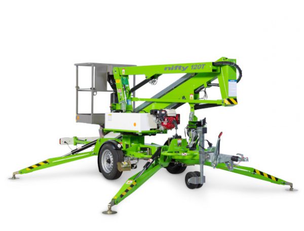 Niftylift 120T outriggers down